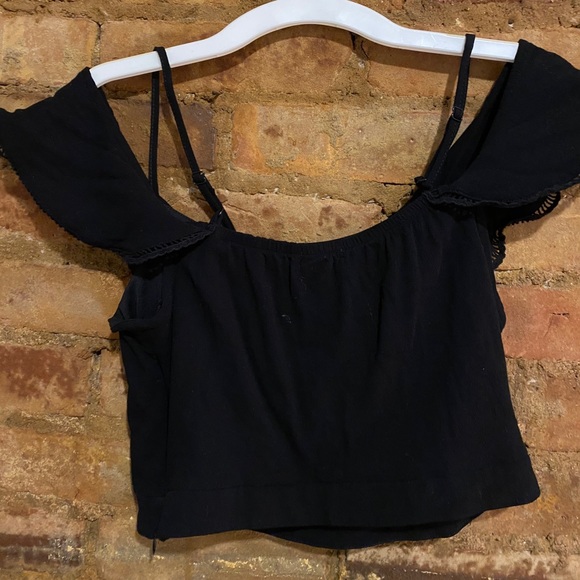 LA hearts off the shoulder crop tank - Picture 2 of 2